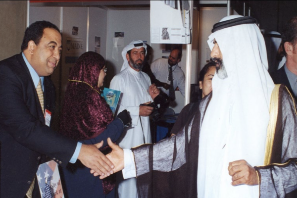Lamadanie with his Royal Highness Minister of Education of Dubai